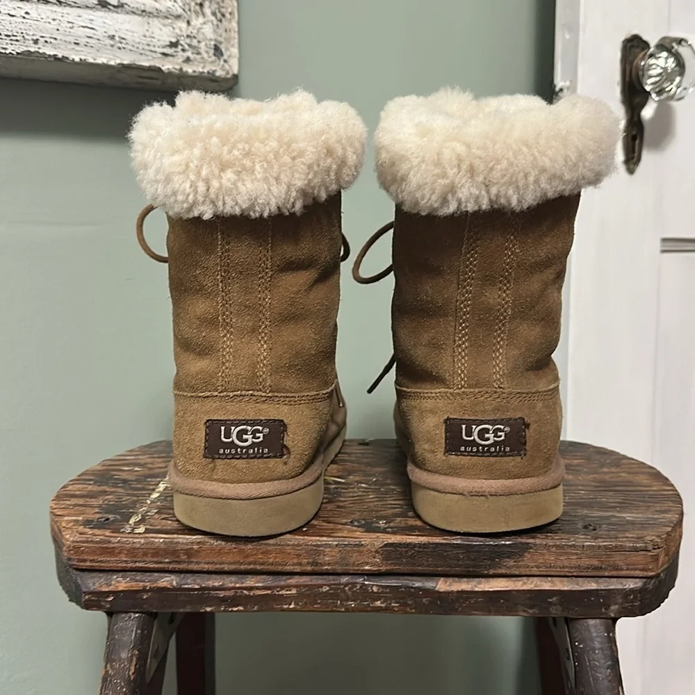 UGG Kids Sophy Shearling Boots - Chestnut